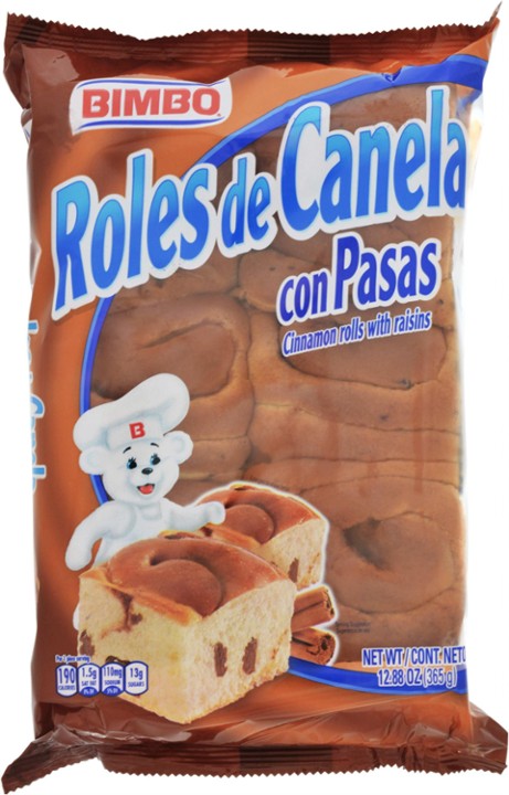 Bimbo Roles De Canela Sweet Cinnamon Rolls with Raisins 12.8oz