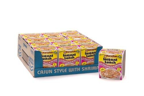 12 PACKS : Maruchan Instant Lunch Cajun Style with Chili Piquin & Shrimp  2.25-Ounce Packages