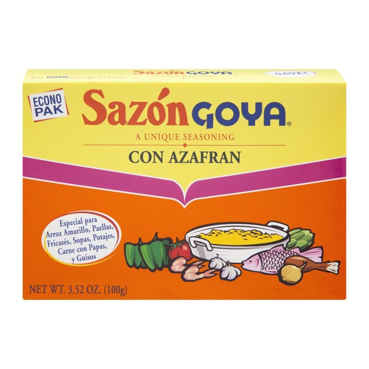 Goya Sazon Con Azafran Seasoning  3.52 Oz