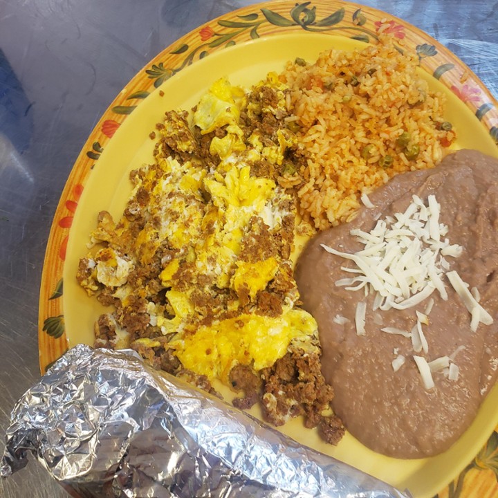 Chorizo & Eggs breakfast platter