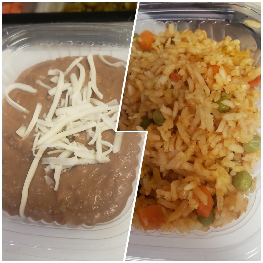 refried beans and rice