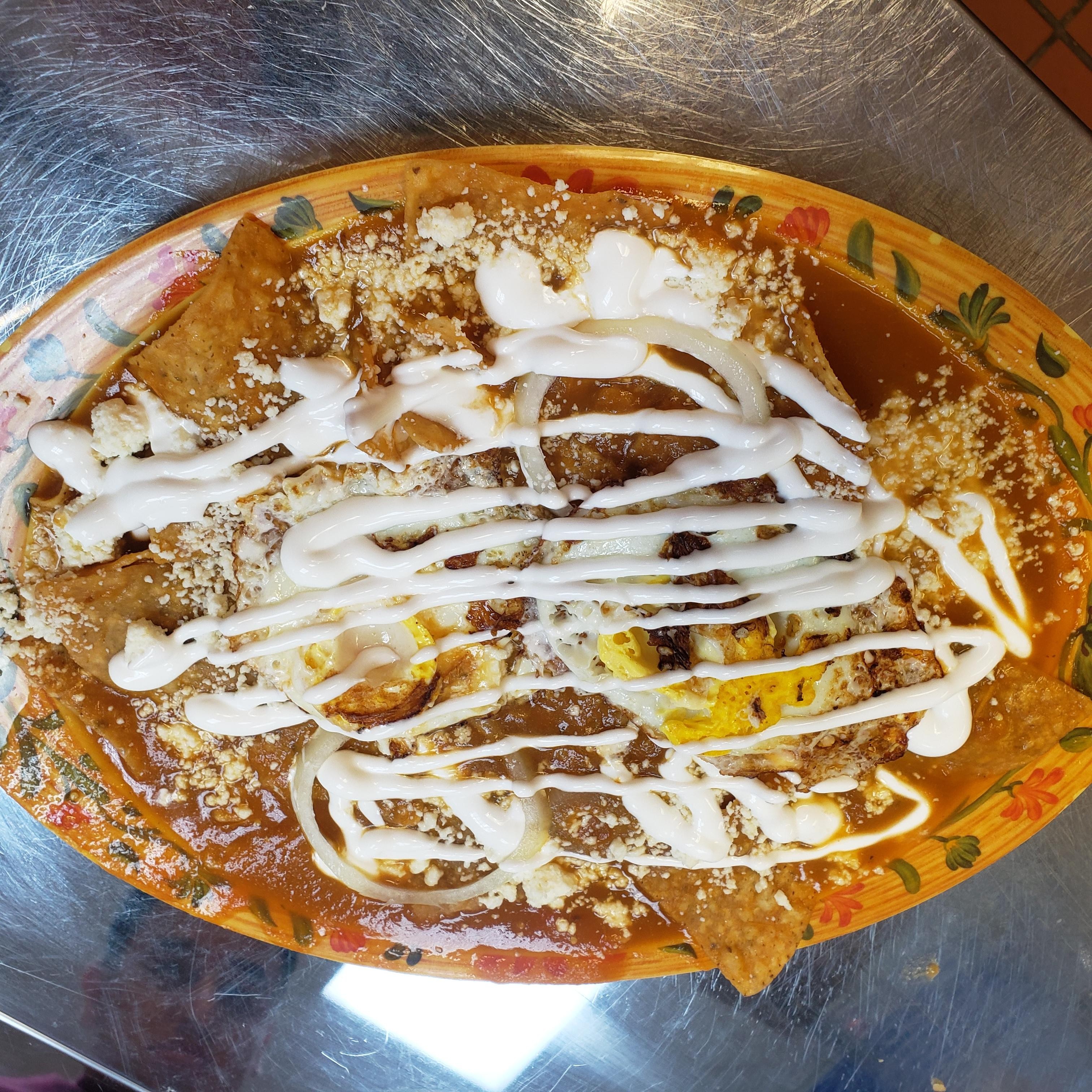 Chilaquiles with eggs