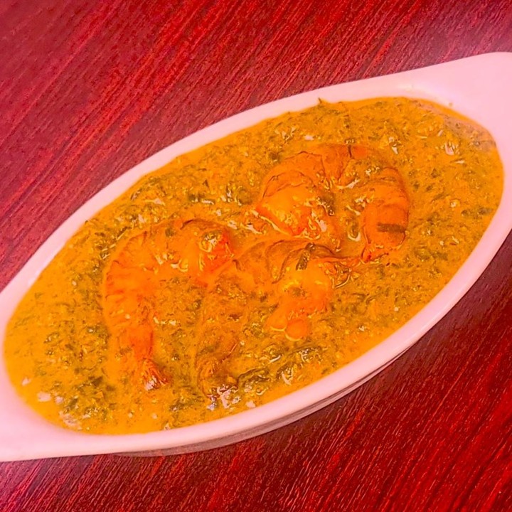 Shrimp Saag Curry