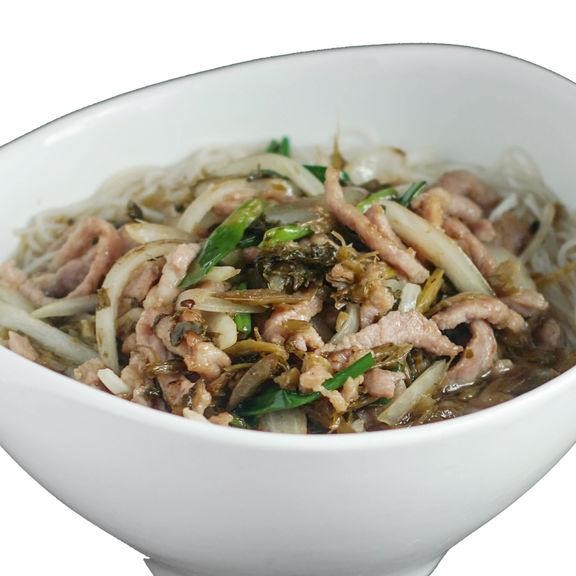 81.雪菜肉丝 Preserved Vegetable & Pork Noodle Soup