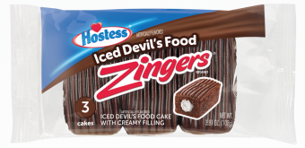 Hostess Zingers Iced Cakes with Creamy Filling Devil's Food - 1.27 Oz X 3 Pack