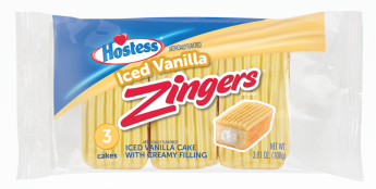 Hostess Zingers Iced Cakes with Creamy Filling Vanilla - 1.27 Oz