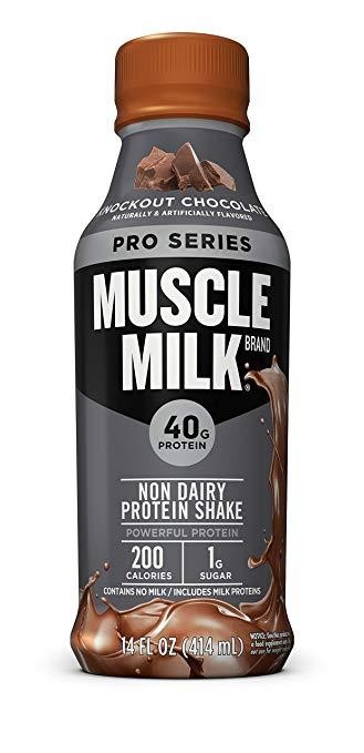Muscle Milk Pro Advanced Nutrition Protein Shake  Knockout Chocolate  14 Fl Oz Bottle