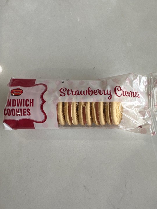 Sandwich cookies strawberry cremes
