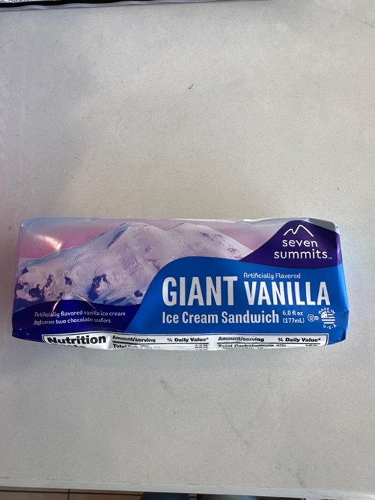 Giant vanilla ice cream sandwich