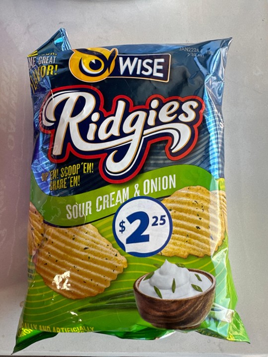 Wise ridgies sour cream & onion