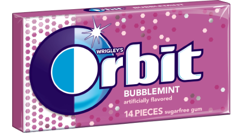 Orbit Gum Bubblemint Sugar Free Chewing Gum 14 Piece