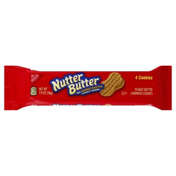 Nutter Butter Peanut Butter Sandwich Cookies  1 Pack (4 Cookies per Pack)
