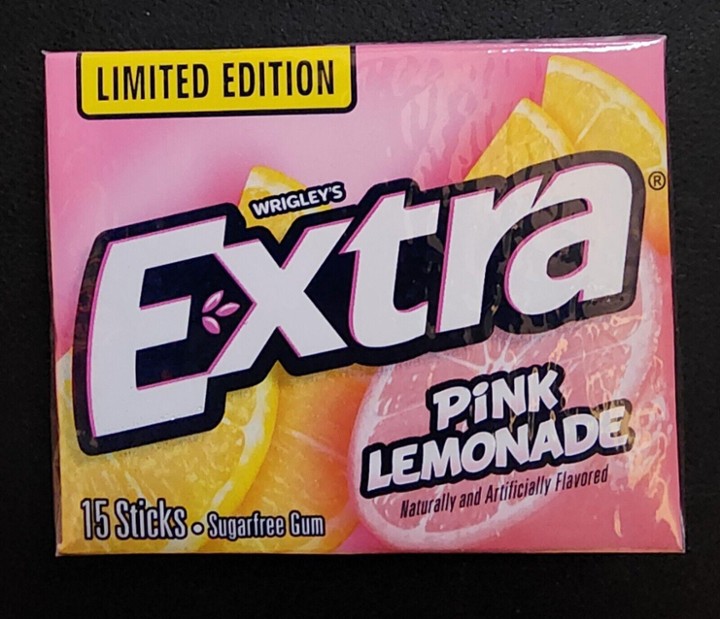 Very Rare! Limited Edition! EXTRA Pink Lemonade Sugar-free Gum 1 Pack of 15 Pcs!
