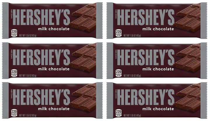 Hershey's Milk Chocolate Candy Bars, 1.55 Oz.