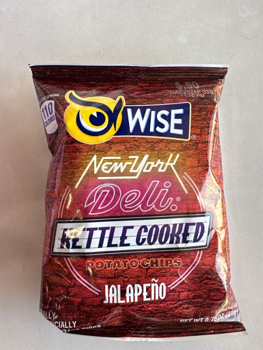 Wise kettle cooked potato chips jalapeno