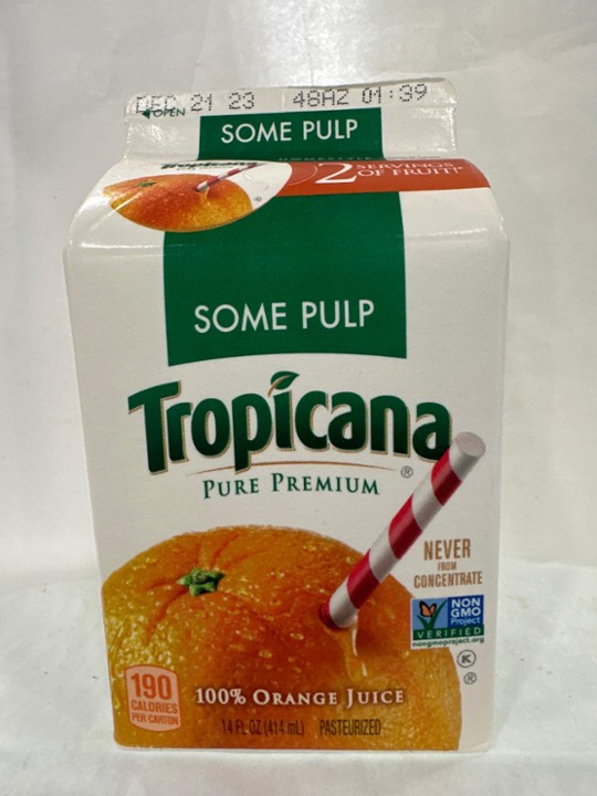 Tropicana orange juice some pulp