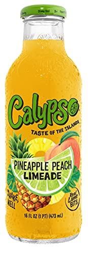 Calypso Limeade | Made with Real Fruit and Natural Flavors | Pineapple Peach Limeade, 16 Fl Oz