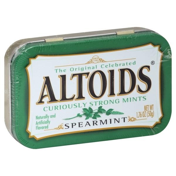 Altoids Spearmint Sugar Free Breath Mints  Single Pack - 1.76 Oz