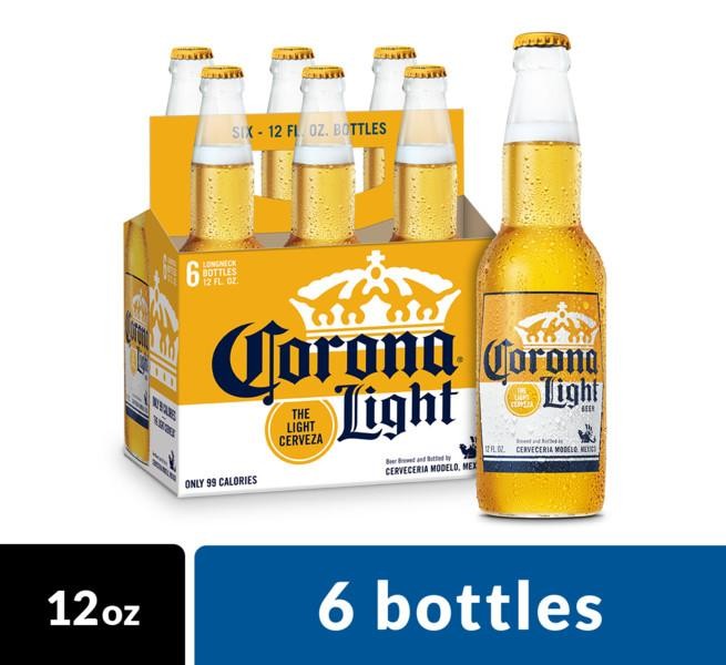 Corona Light Mexican Lager Beer - 12.0 Fl Oz X 6 Pack