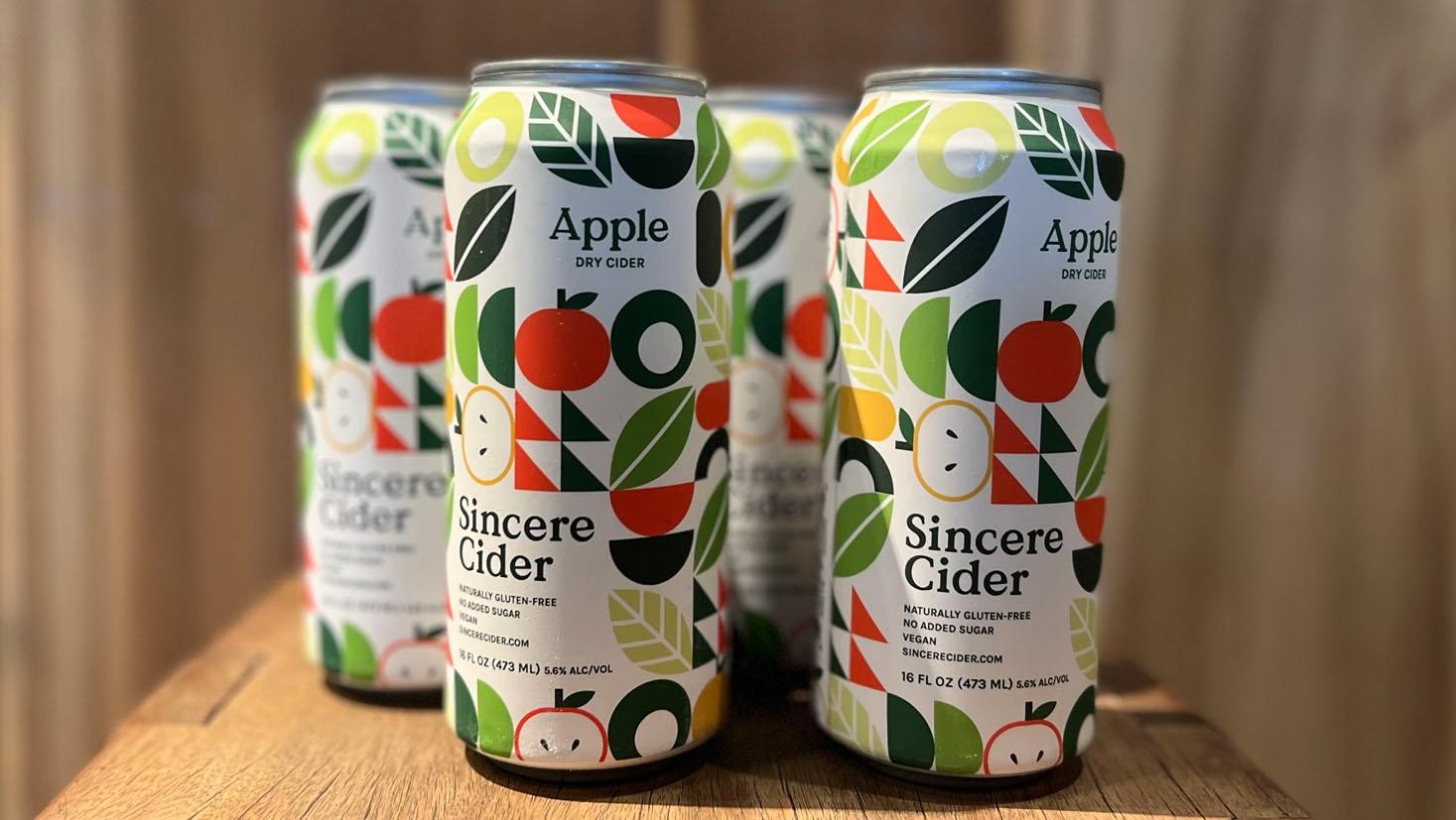 4 PK Sincere Cider, Bonafide Dry Apple Cider