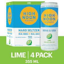 HIGH NOON LIME 4 PACK can