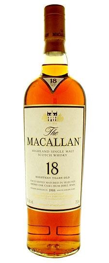 The Macallan Sherry Oak 18 Year Old Single Malt Scotch Whisky - 750ml Bottle