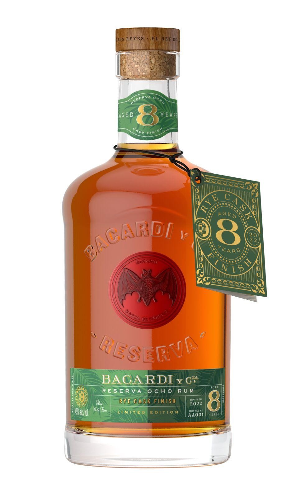 Bacardi Reserva Ocho Rye Cask Finish Aged Rum - 750ml Bottle