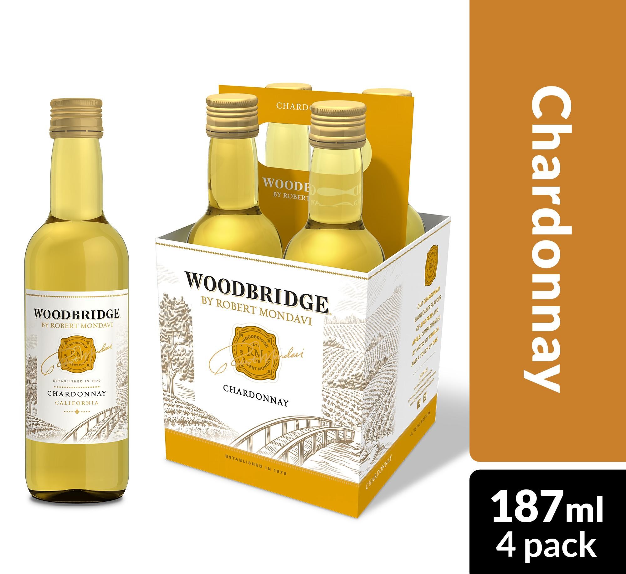 Woodbridge Chardonnay White Wine - 187.0 ML X 4 Pack
