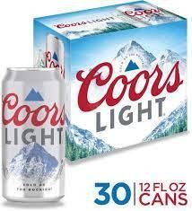 COORS LIGHT 30PK 12OZ CANS