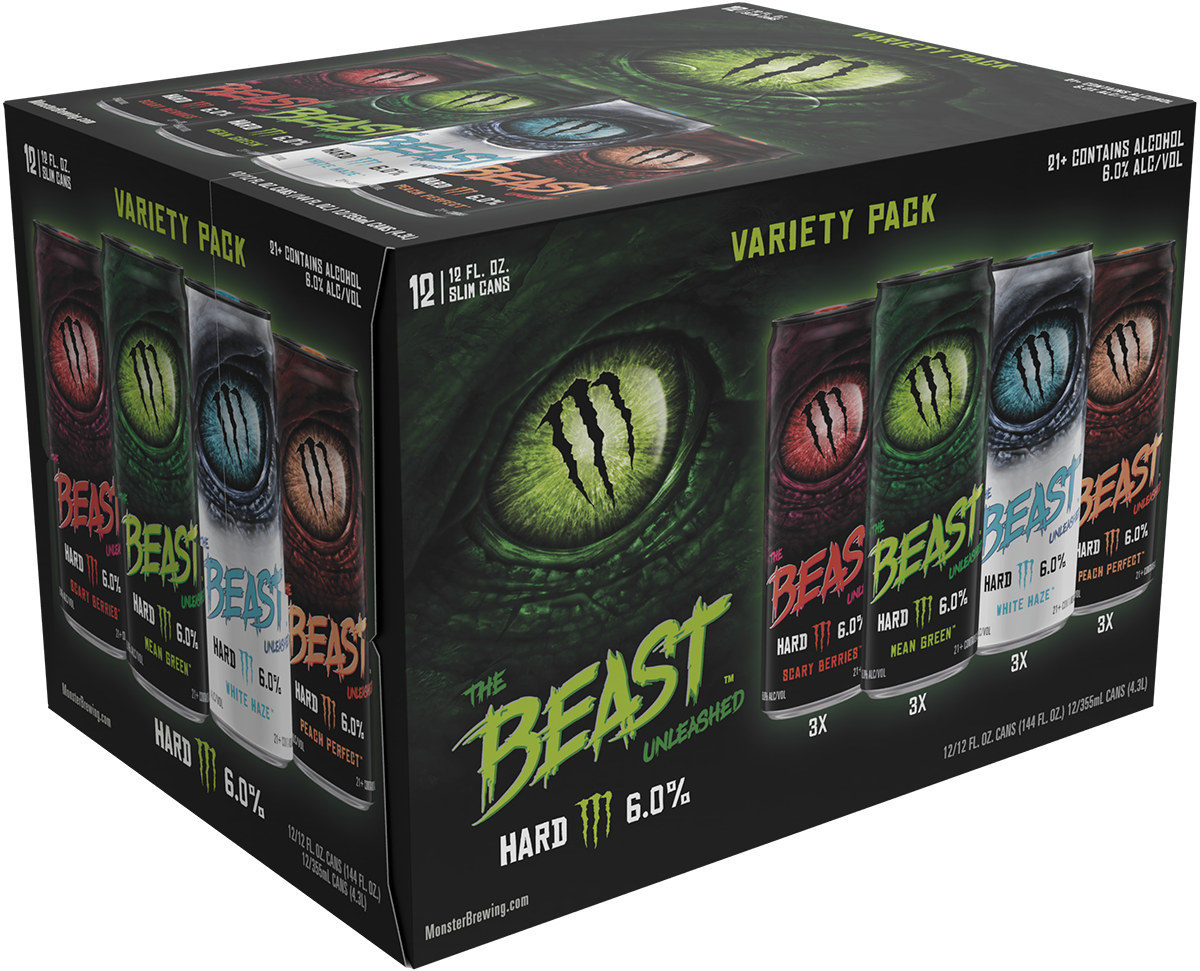 The Beast Unleashed Monster Seltzer Variety Ready-to-drink - 12x 12oz Cans