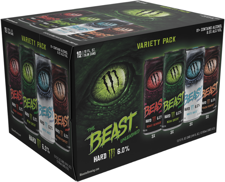 The Beast Unleashed Monster Seltzer Variety Ready-to-drink - 12x 12oz Cans