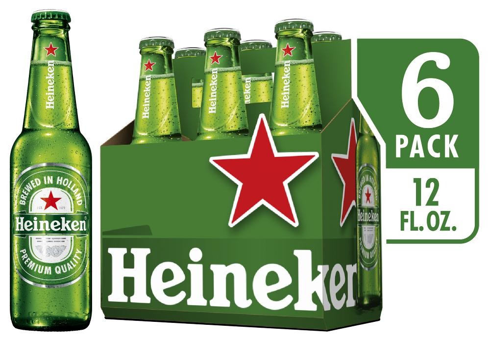 Heineken Original Lager Beer - 12.0 Fl Oz X 6 Pack
