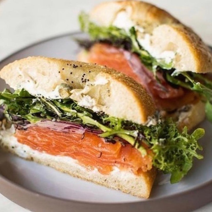 Smoked Salmon Bialy