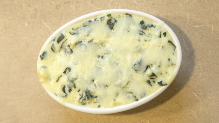 J’s infused spinach and artichoke dip