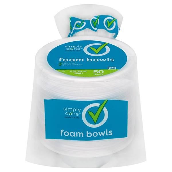 Simply Done Foam Bowls