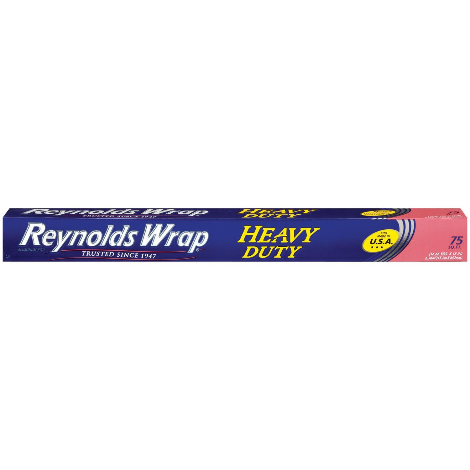 Reynolds Wrap Aluminum Foil  Heavy Duty  18 Inch  75 Square Feet