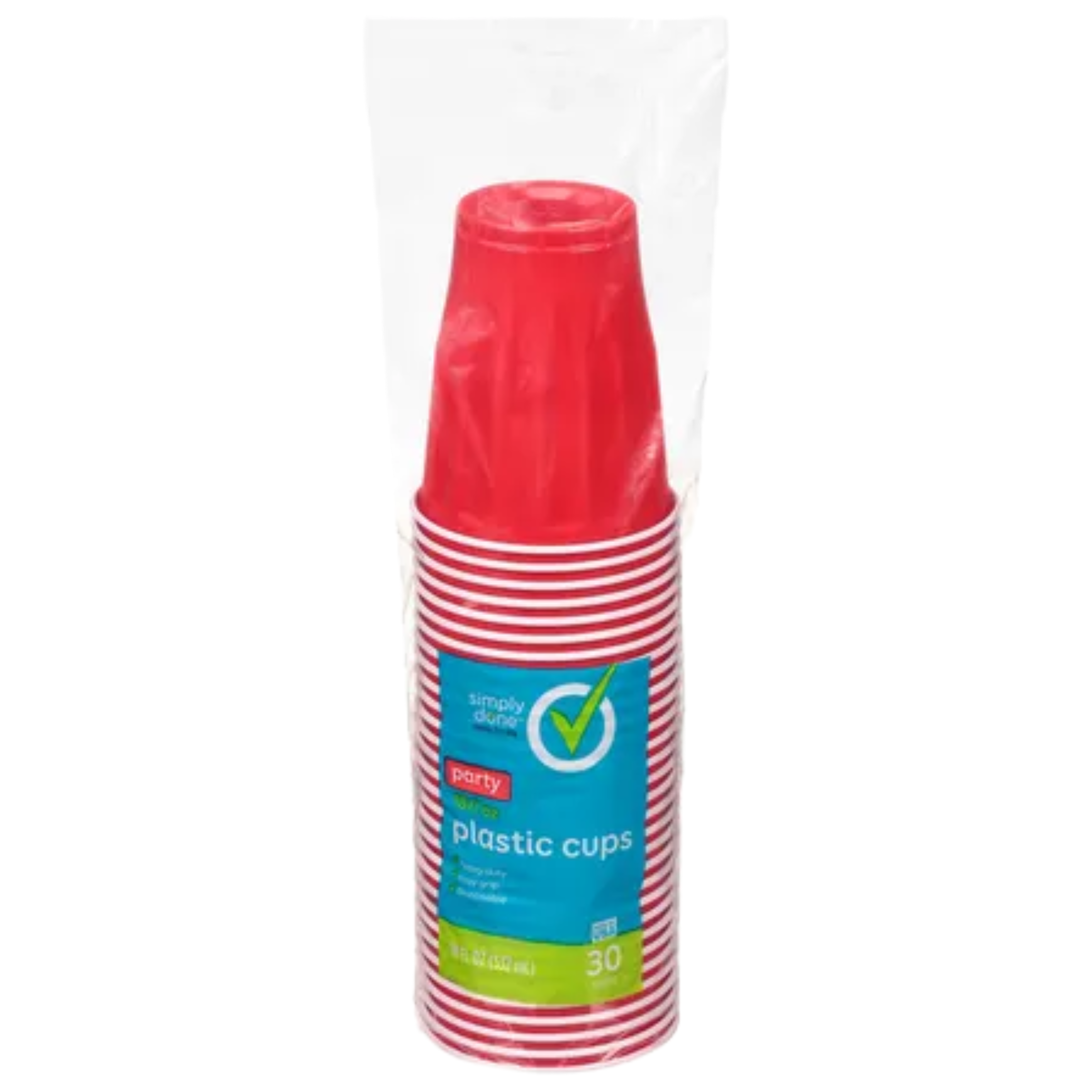 SIMPLY DONE Plastic Cup Red (30ct)