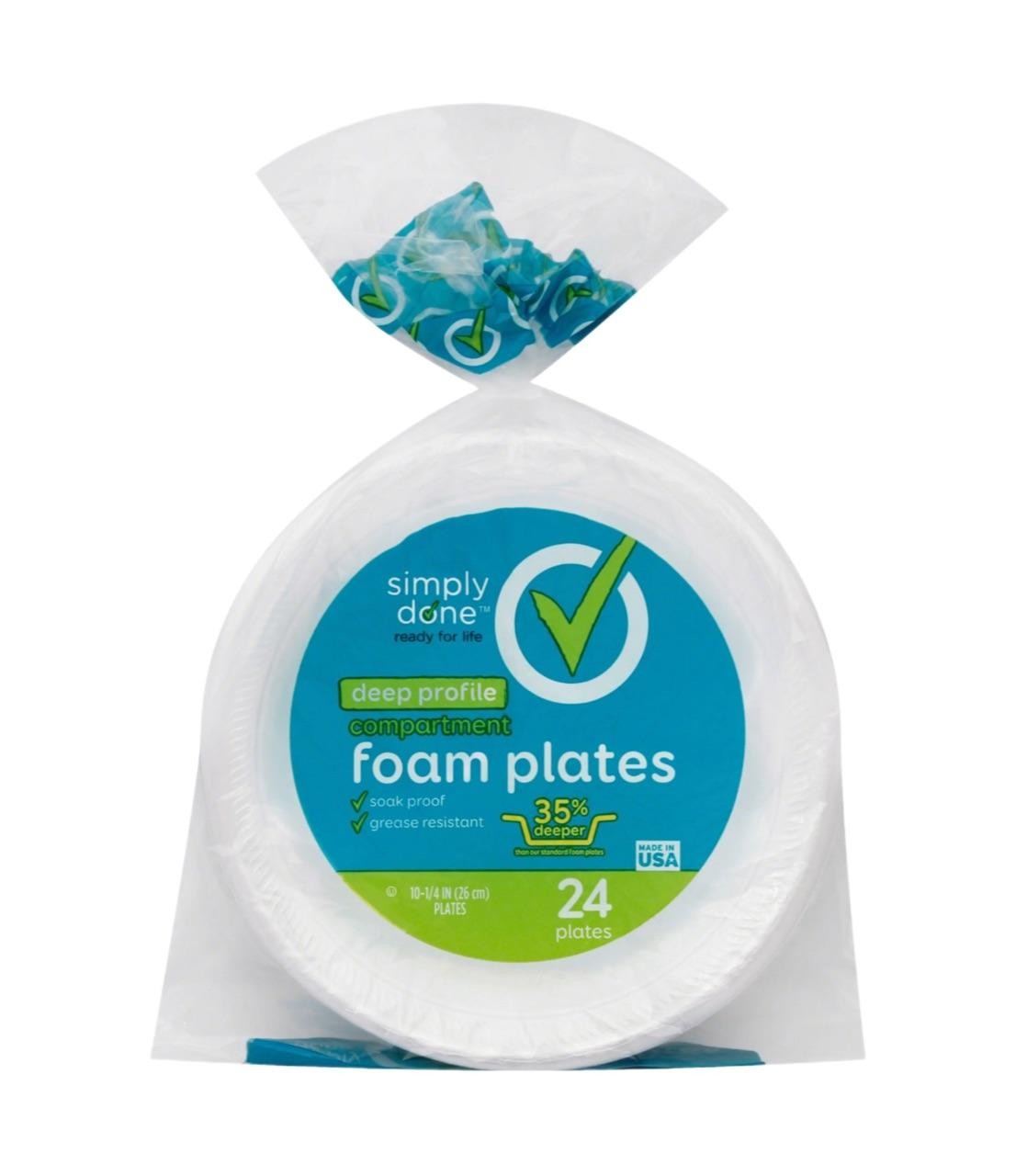 SIMPLY DONE Foam Plates (50ct)