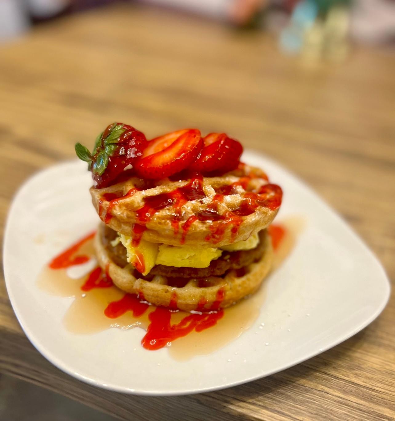 "Downtown" Waffle Sandwich