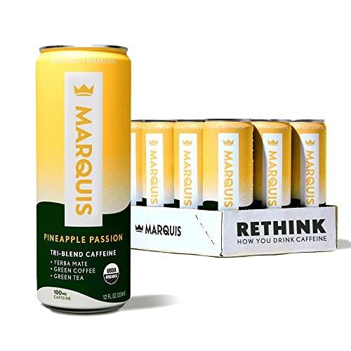 Say Goodbye to Crashing | Marquis | Organic Energy Drink Alternative with Organic Plant Based Caffeine | Vegan Zero Calorie Sugar Free Sparkling Yerba
