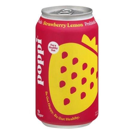 Poppi Probiotic Strawberry Lemonade Drink 12 fl oz