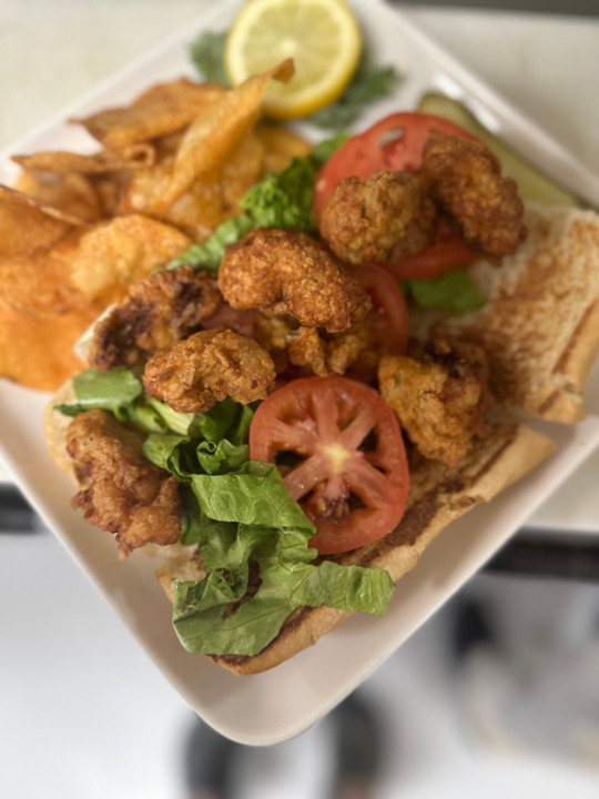 Fried Oysters Po Boy Sandwich