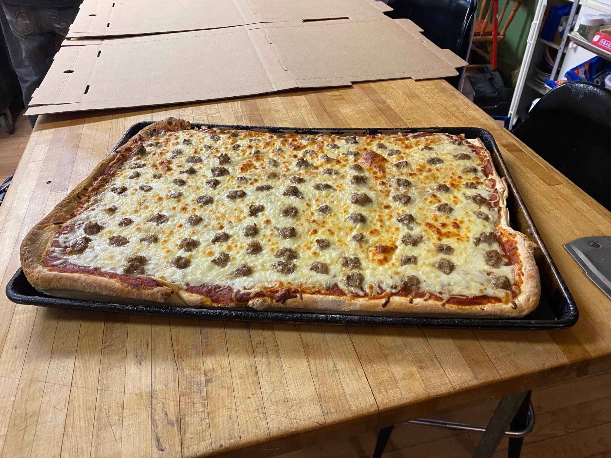 Hand Pulled Italian Sausage Pizza