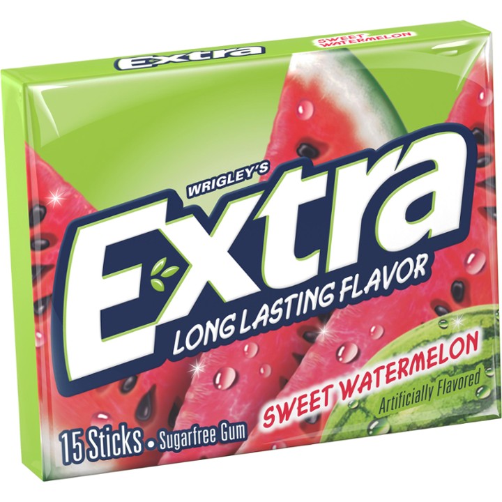 Extra Sweet Watermelon Sugar Free Chewing Gum  Single Pack - 15 Stick