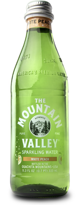 Mountain Valley sparkling water - white peach
