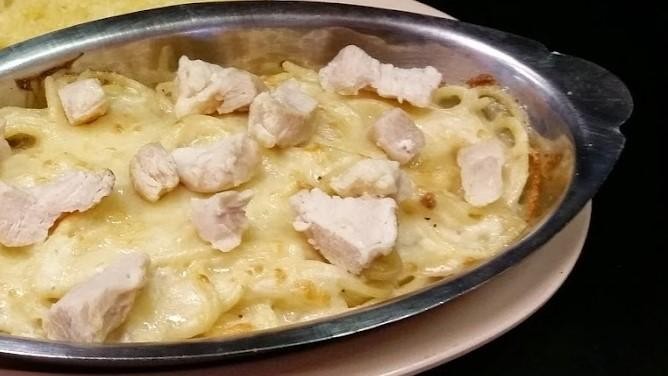 Pan of Chicken Alfredo