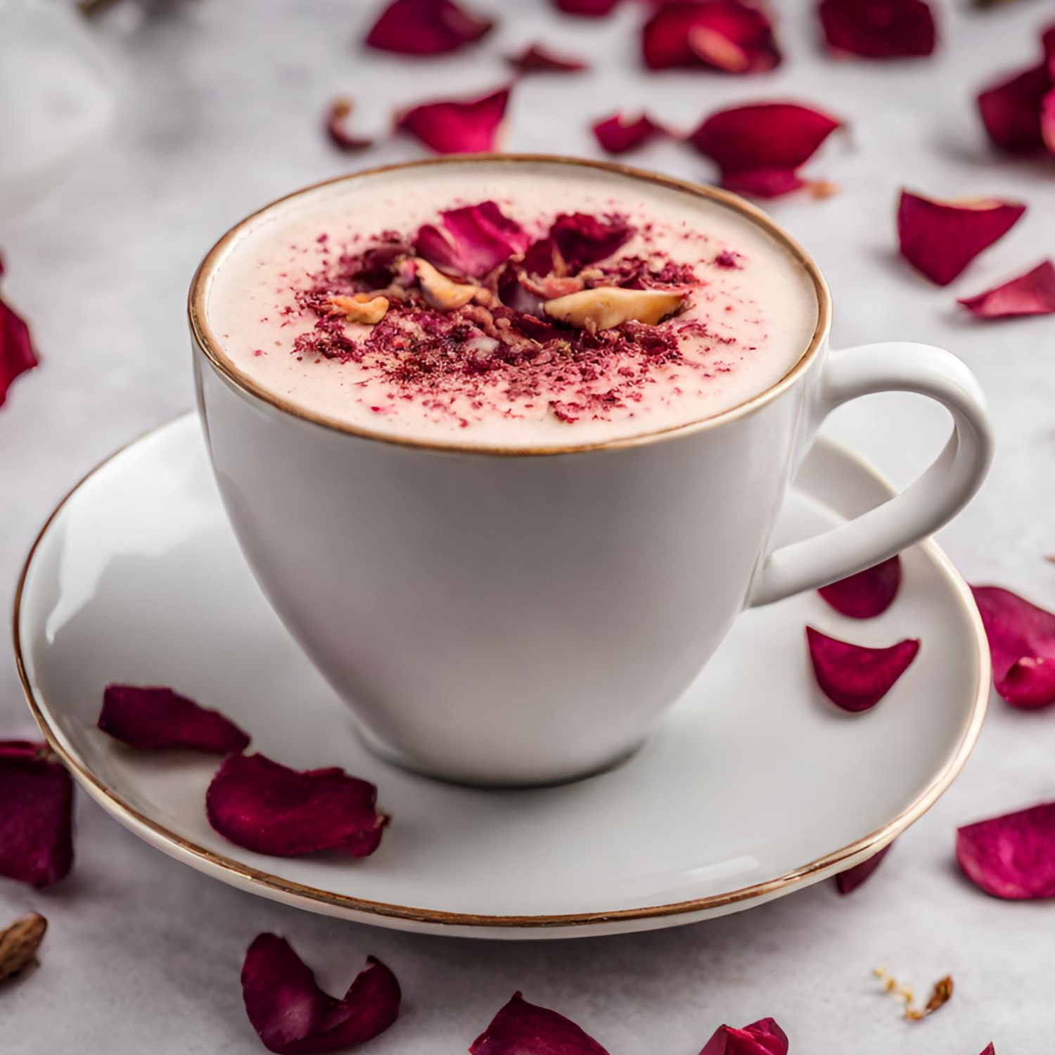 Vanilla Rose Tea Latte