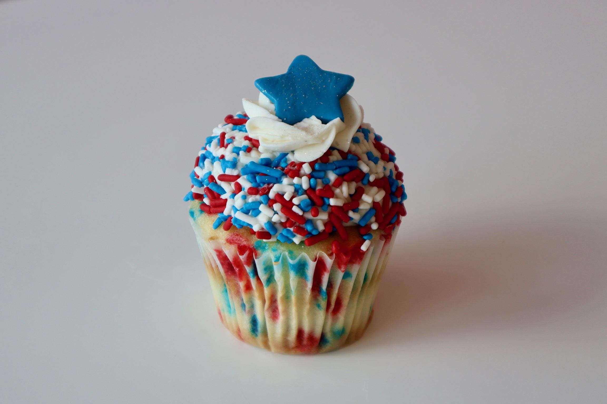 Patriotic Funfetti Cupcake