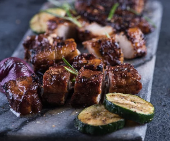 PORK BELLY SKEWERS