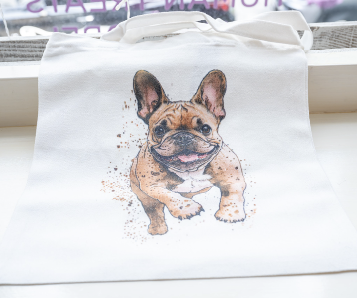 Frenchie Canva Tote Bag